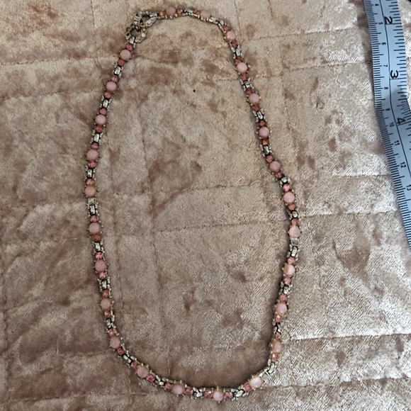 Romantic Vintage Style Pink Stone Neclace - Picture 4 of 5